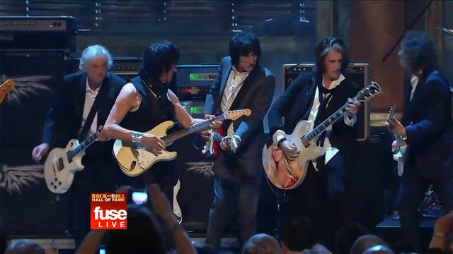 Jeff Beck, Jimmy Page and Flea with Metallica - Train Kept A Rollin' 2009 HQ смотреть онлайн