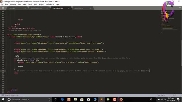 CRUD operation in Php, MySql - Update data in database using php mysqli смотреть онлайн