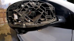 Разбираем правое зеркало Nissan murano z51,замена камеры.