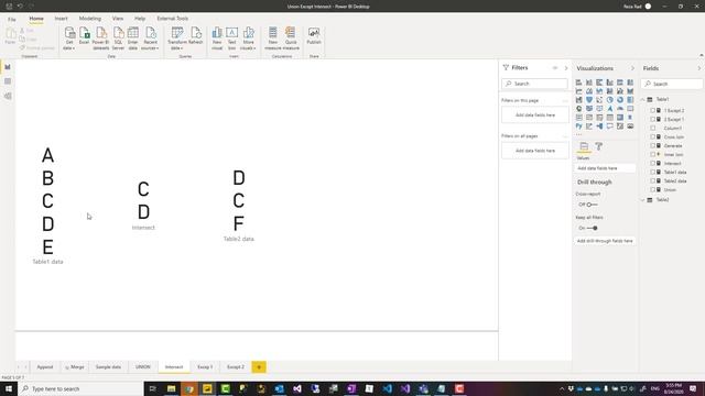 Combining Tables in Power BI Union Except and Intersect in DAX смотреть онлайн