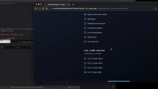 Coder | Create a Terraform template and a code server workspace смотреть онлайн