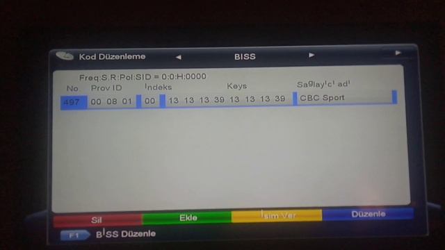 CBC Sport Starsat SR-2000 HD Extreme aparatında Biss key yazma смотреть онлайн
