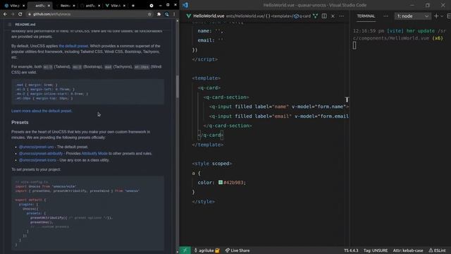 Quasar, Vite, UnoCSS and unplugin-auto-import смотреть онлайн