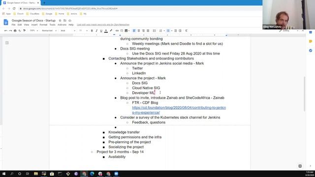 2020 08 21 Google Season of Docs startup for Jenkins on Kubernetes смотреть онлайн