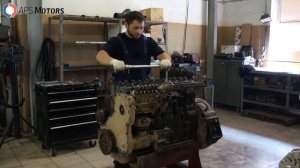 Cummins C8.3. Установка головки блока.