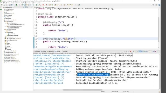 springboot | springboot with html | html user form | user input | springboot and html | okay java смотреть онлайн