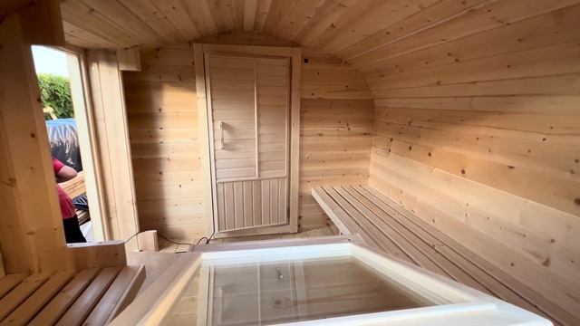 Обзор бани бочки (квадро) 6х2.5 с боковым входом. смотреть онлайн