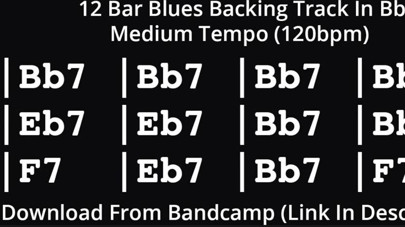 Минус для гитары Си Бемоль Мажор Шаффл 120bpm Bb Major Blues 12 тактовый квадрат
