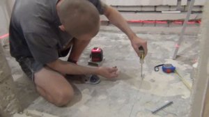 установка маяков на пол!!!