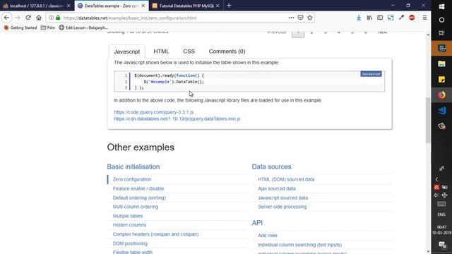 Tutorial Datatables Dengan PHP MySQL Dan Bootstrap 4 смотреть онлайн