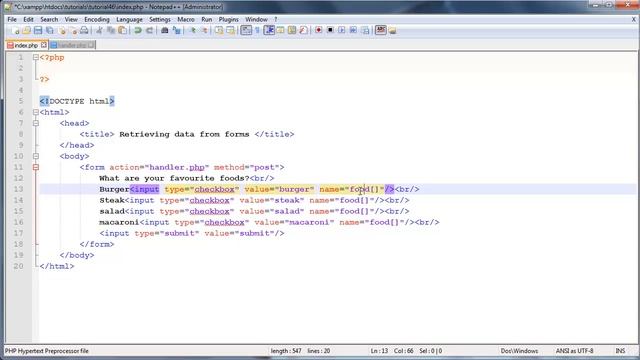 PHP beginners tutorial 46 - multiple checkboxes смотреть онлайн