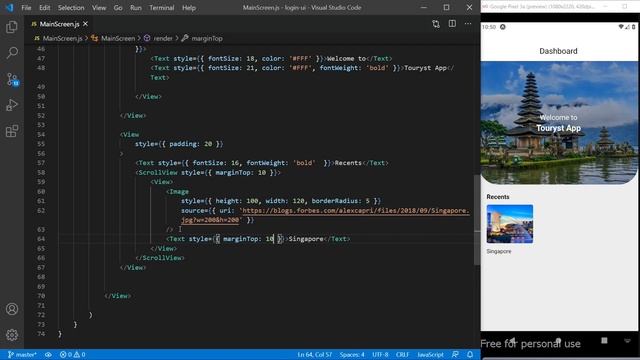 React Native Tutorial | How to design a Travel App from scratch - Part 2 - Touryst App UI смотреть онлайн