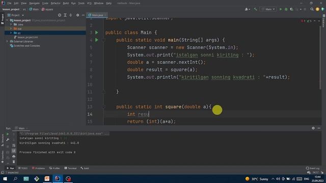 11-dars #java return || Javada methodlar || Java dasturlash tilida return type method смотреть онлайн