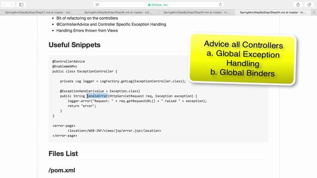Spring MVC Exception Handling - @ControllerAdvice and @ExceptionHandler смотреть онлайн