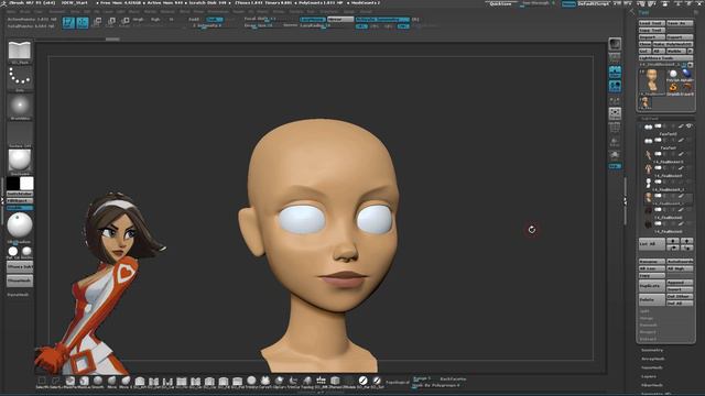 [ZBrush] Module 5 - Detailing the Head and Hair - 4. Face Detailing Time Lapse смотреть онлайн