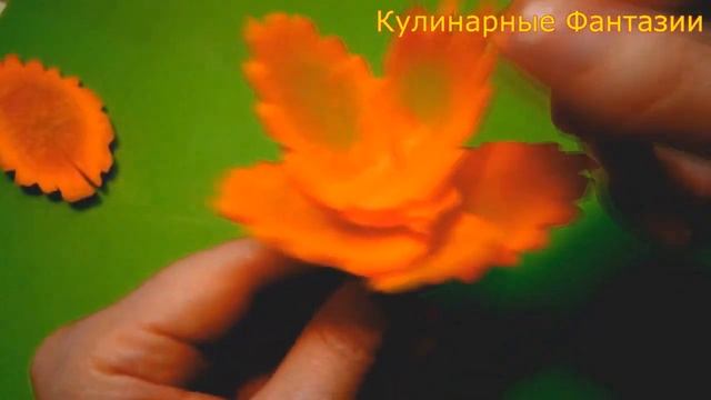 Как Сделать Цветочки из Морковки! How to Make Carrot Flowers! смотреть онлайн
