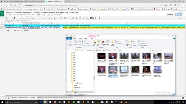Using Public Spreadsheet to Generate FFMPEG Command For YouTube Conversion смотреть онлайн