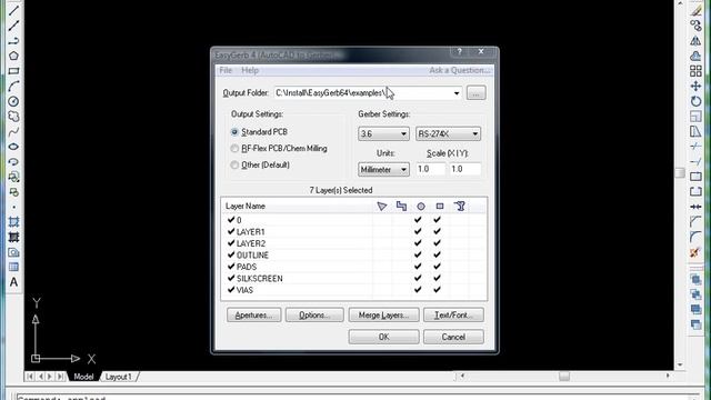 EasyGerb 4: Load into AutoCAD, convert to Gerber, View Gerbers in FAB 3000 смотреть онлайн