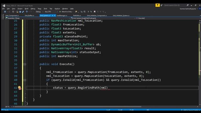 DOTS Pathfinding with NavMeshQuery - Implementation - Unity ECS смотреть онлайн