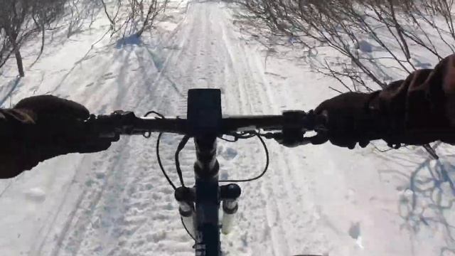 Зимой на электровелосипеде под Авачинский вулкан. Камчатка. смотреть онлайн