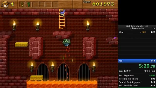 Midnight Mansion HD Spider Palace Speedrun 7:59 смотреть онлайн