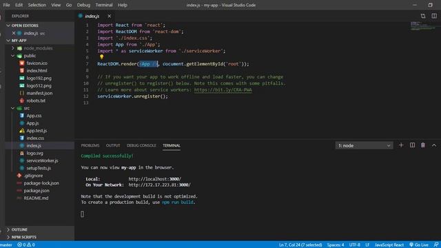 React JS In Udru | हिंदी (Exploring folder structure of react app) смотреть онлайн