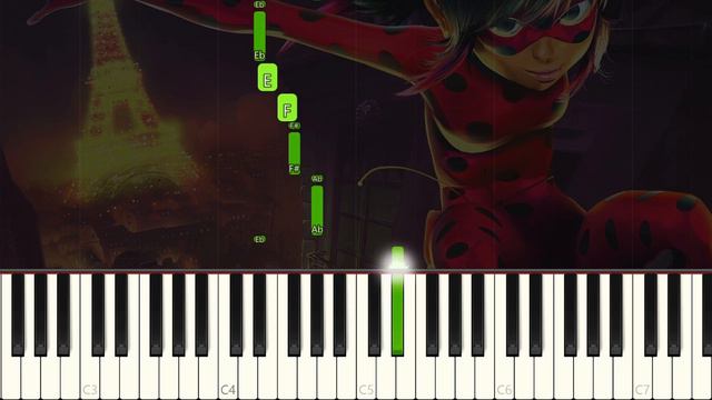 Miraculous - Hawk Moth's Theme - Easy Piano Tutorial смотреть онлайн