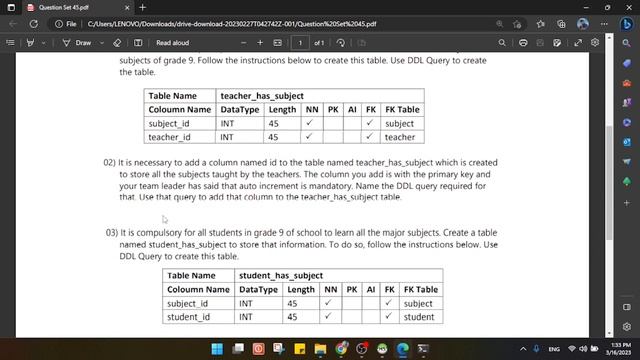 Explain how to create a table with foreign key using DDL Query. смотреть онлайн