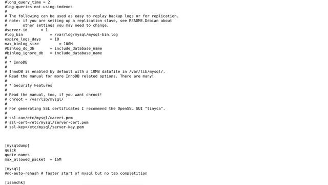 Ubuntu: Updating variables in my.cnf смотреть онлайн