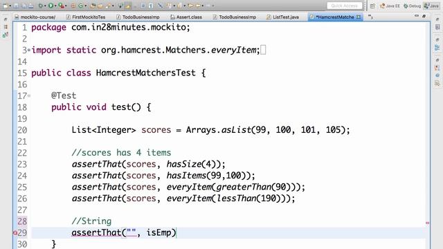 Hamcrest Matchers with Mockito Tutorial смотреть онлайн
