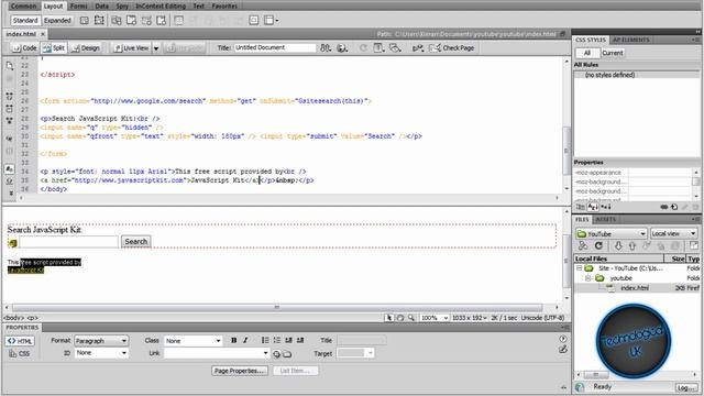 How to make a Search bar in Dreamweaver смотреть онлайн