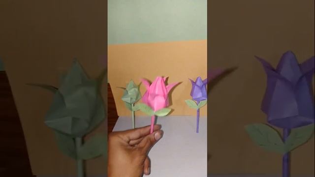 wow!! Amazing beautiful paper rose flower making/#shortvideo #ytshortvideo #experiment #viralvideo смотреть онлайн