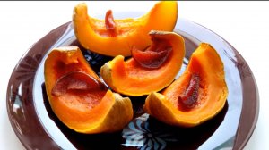 Тыква в микроволновке с вареньем! Вкусный десерт!