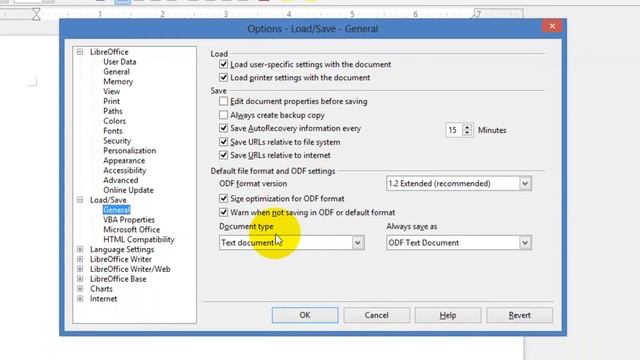 Changing the default file format to Microsoft Word Excel or PowerPoint in Open Office or LibreOffic смотреть онлайн
