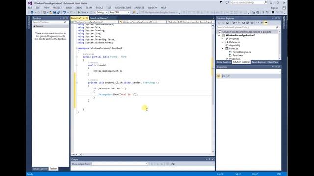 Visual Studio (if - else) Beginners guide C# windows form смотреть онлайн