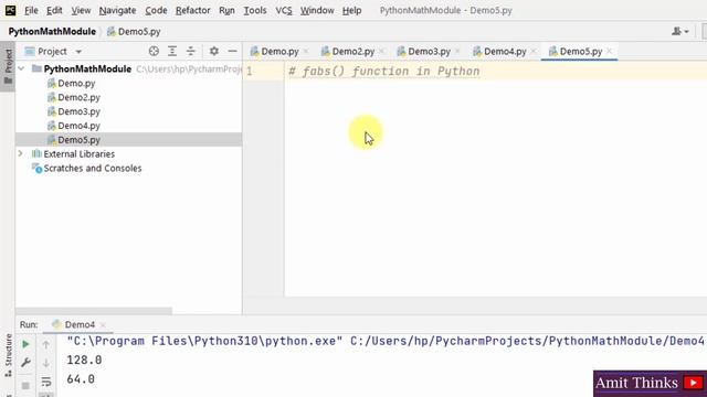 Math Module in Python | Python Tutorial for Beginners | Lecture 23 | Amit Thinks смотреть онлайн