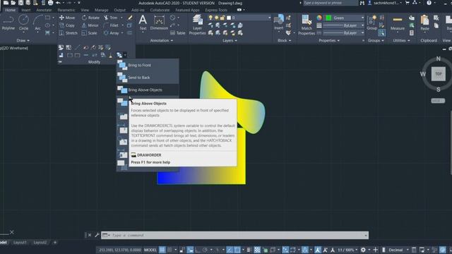 part 18 : Draworder command in autocad смотреть онлайн