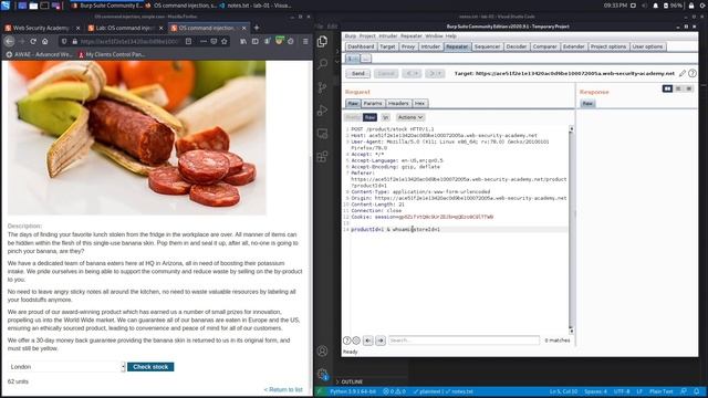 Command Injection - Lab #1 OS command injection, simple case | Short Version смотреть онлайн