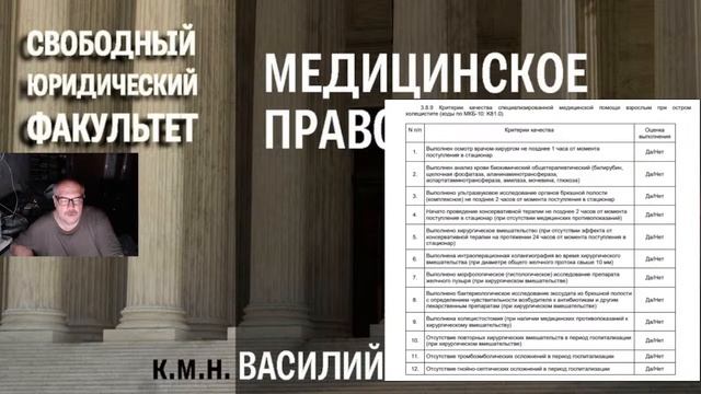 Медицинское право. Занятие № 2 Стандарты оказания медицинской помощи