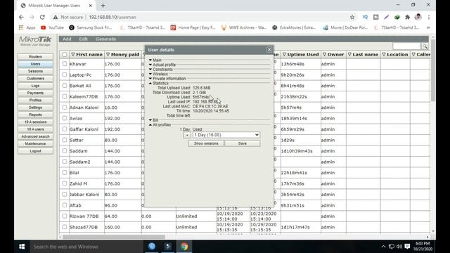 MikroTik Tutorial No:103 User manager Prepaid Billing System with Hotspot(Urdu/Hindi) смотреть онлайн