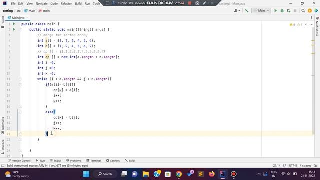 Merge Two Sorted Arrays смотреть онлайн