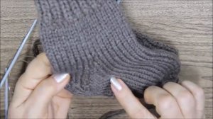 НОСКИ для РЕБЕНКА 4-5 лет из мягкой шерсти. СВЯЖЕМ ВМЕСТЕ спицами.