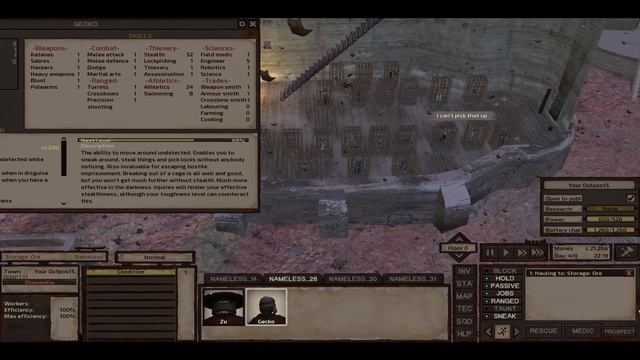 Kenshi Stealth Training, Fastest way to level stealth, 70lvl in 6 min. смотреть онлайн