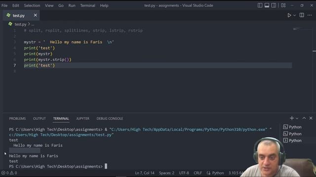 [Arabic] Python split, rsplit, splitlines, strip, lstrip, rstrip String Methods смотреть онлайн