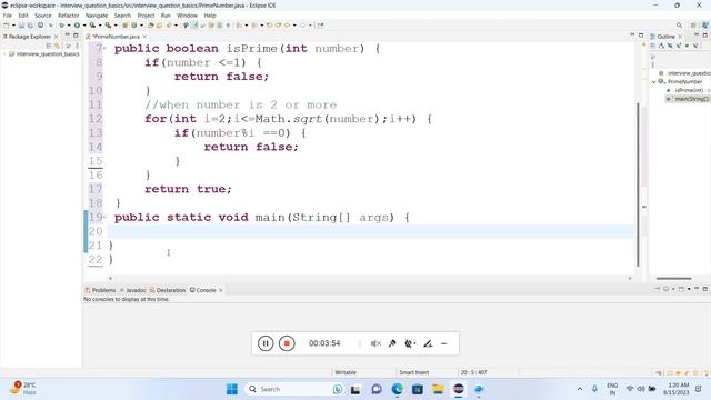 To check a given number is prime or not (Java Code) смотреть онлайн