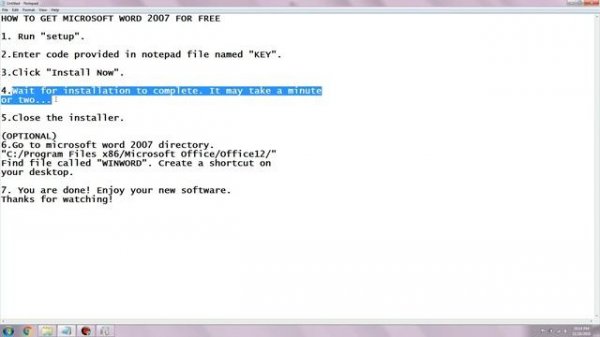 How To Activate Microsoft Word 2007 Free!
