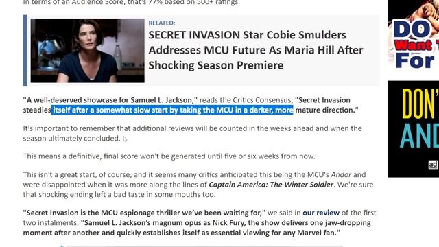 Another BOMB For Marvel Secret Invasion LOWEST Rated MCU Show смотреть онлайн