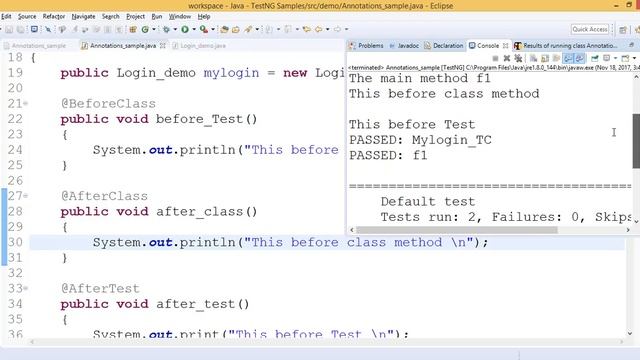 04 TestNG annotation Beforecalss and revesion смотреть онлайн