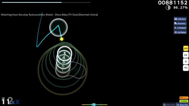 [osu!] "Even further beyond!" | Shout Baby - Ryokuoushoku Shakai смотреть онлайн