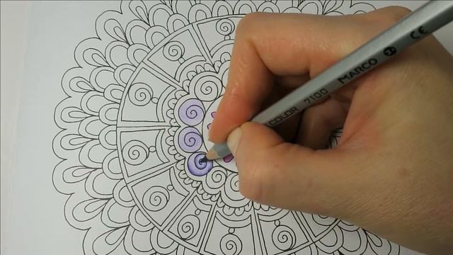 Coloring Vlog #3.1 | Mandala | Dzen-dudling. Vdohnovlyayuschie dzendaly смотреть онлайн